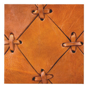 Leather texture. faux canvas print