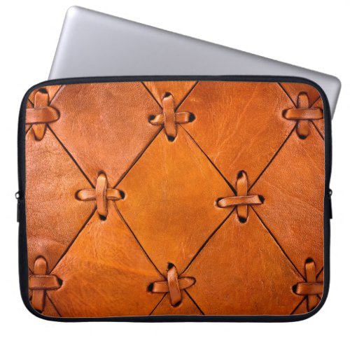 Leather texture laptop sleeve