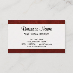 Leather Texture, Leather Background - Red Business Card