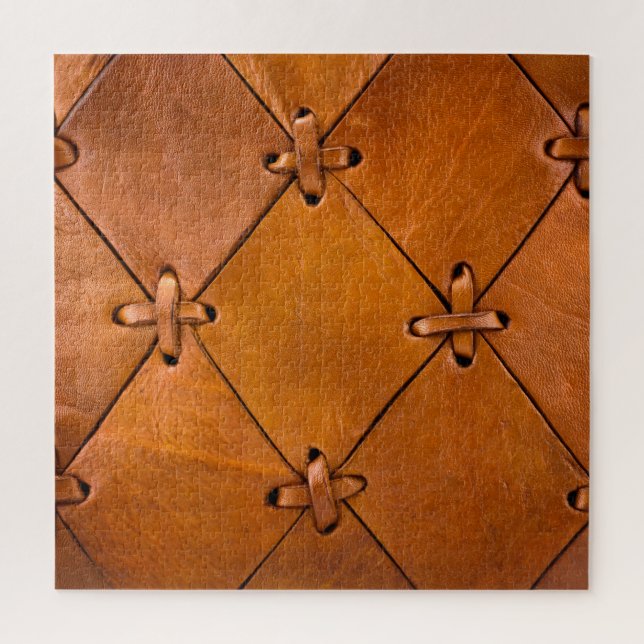 Leather texture, natural selvage detail. jigsaw puzzle (Vertical)