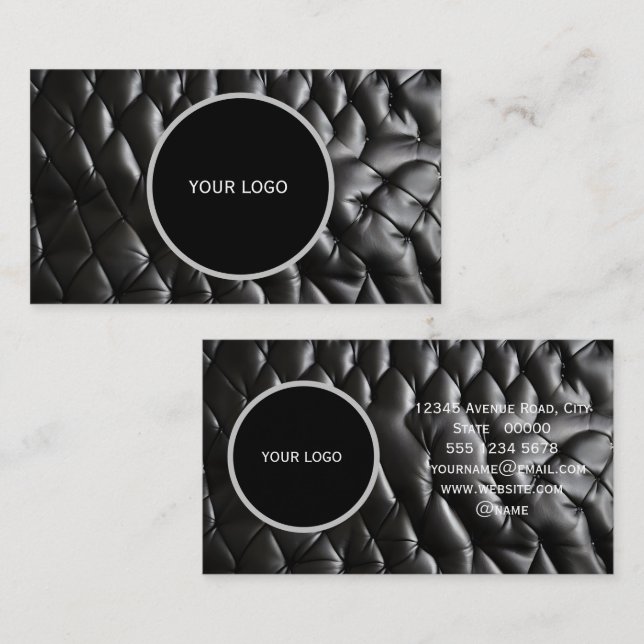 Leather texture pattern business card (Front/Back)