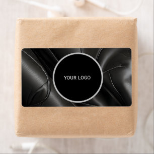 Leather texture pattern label