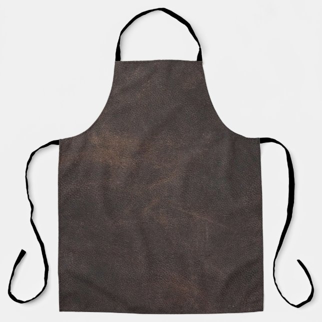 Leather texture scrapbooking brown apron (Front)