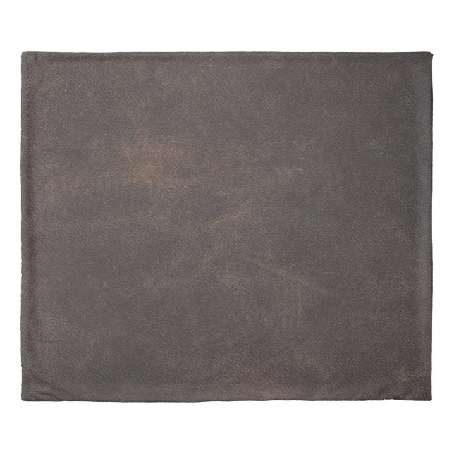 Leather texture scrapbooking brown duvet cover (Front)