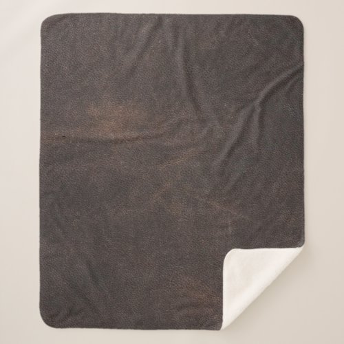 Leather texture scrapbooking brown sherpa blanket