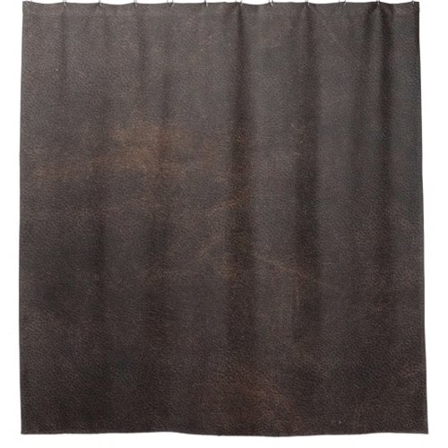 Leather texture scrapbooking brown shower curtain