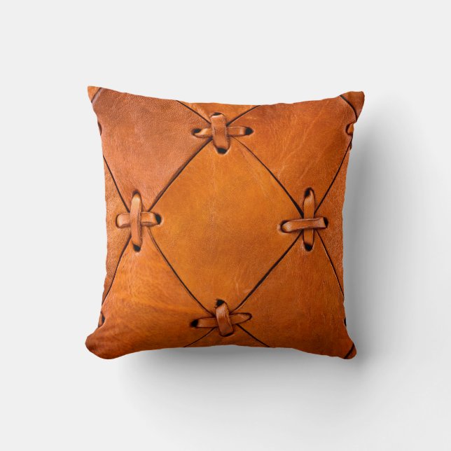 Leather texture. throw pillow (Front)