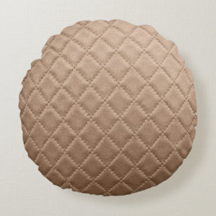 Leather textureleather, pattern, abstract, animal, round pillow