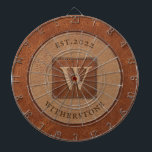 Leather Tone Tan Chestnut Brown Dart Board<br><div class="desc">The Leather Tone Tan Chestnut Brown Dart Board is a classic addition to your family game room,  activities,  and gatherings. Personalize with your name.
This is a simulated leather graphic design.</div>
