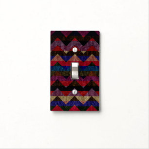 Leather Trendy Chevron Pattern #2 Light Switch Cover
