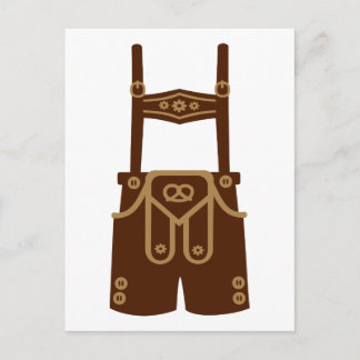 Leather trousers bavaria Oktoberfest Postcard
