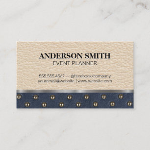Leather Upholstery Decorative Metallic Trim Business Card