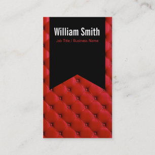 Leather upholstery Generic Business card
