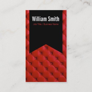Leather Upholstery Generic Business Card by KeyholeDesign at Zazzle