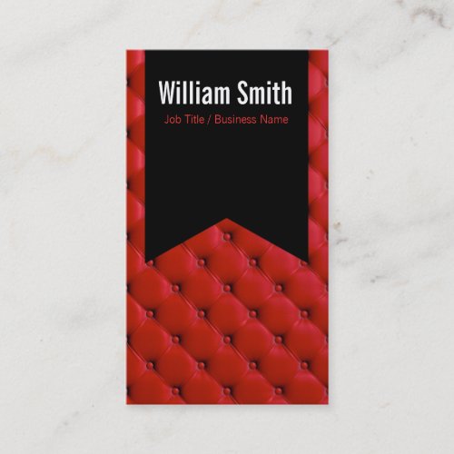 Leather upholstery Generic Business card