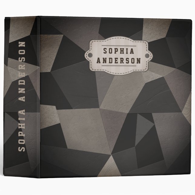 Leather, vintage 3 ring binder (Front/Spine)