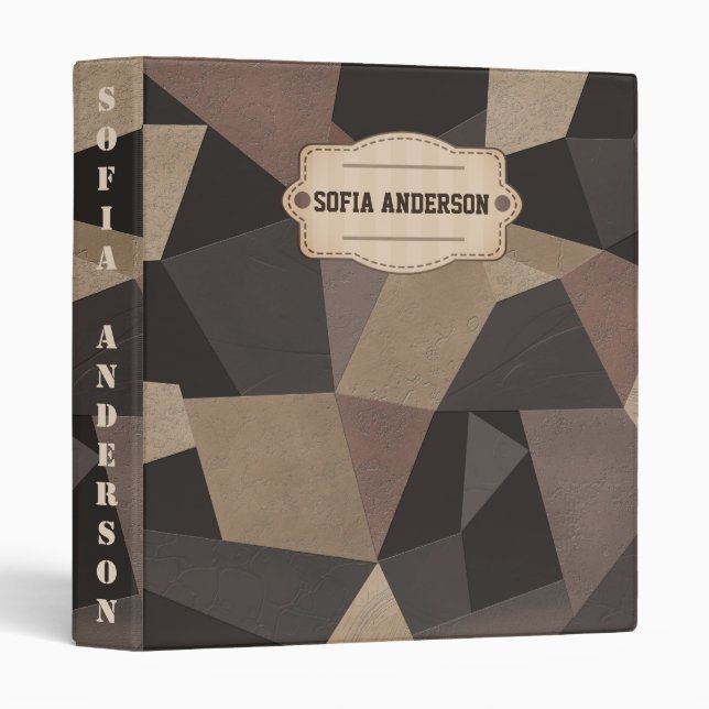 Leather, vintage 3 ring binder (Front/Spine)