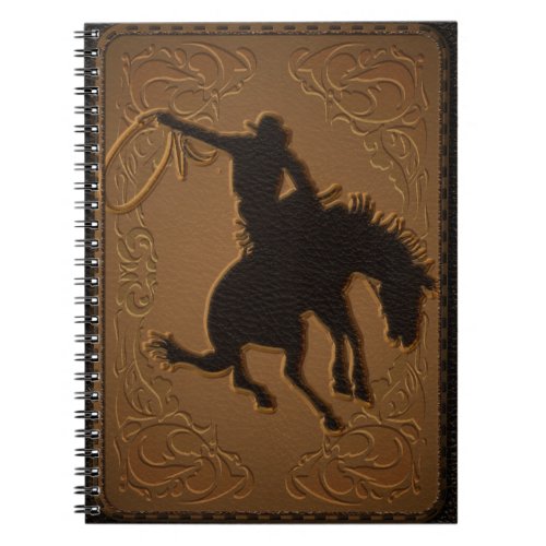 Leather Western Wild West Rustic Country Cowboy Notebook