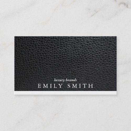 Leather  White Accent Business Card