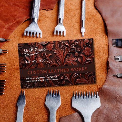 Leather Work  Business Card