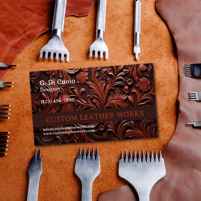 Leather Work  Business Card (Creator Uploaded)