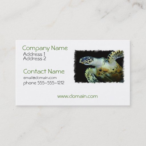 Customizable Leatherback Sea Turtle Business Card