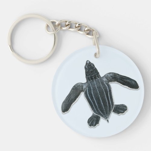 Leatherback Sea Turtle Hatchling Keychain