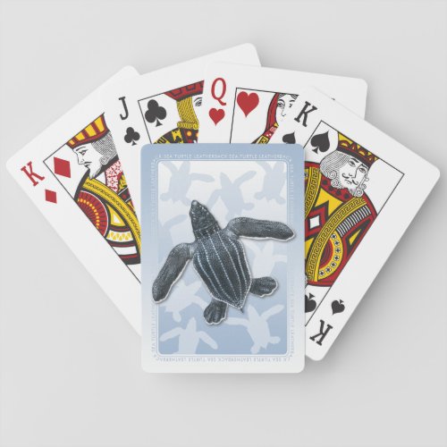 leatherback sea turtle hatchling playing cards