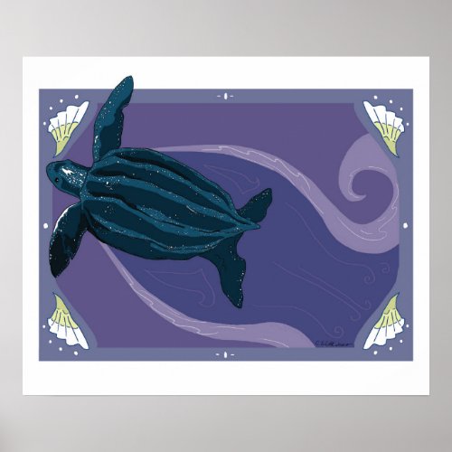 Leatherback Sea Turtle Poster