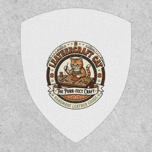 Leathercraft Cat Leathercraft Cat Vintage Vector A Patch