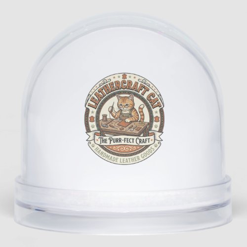 Leathercraft Cat Leathercraft Cat Vintage Vector A Snow Globe