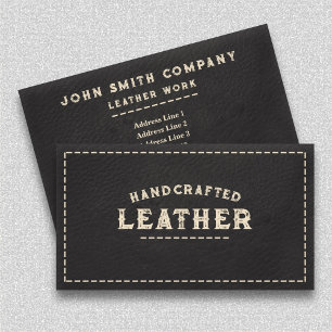 Leatherworker Craftsman Black Business Card