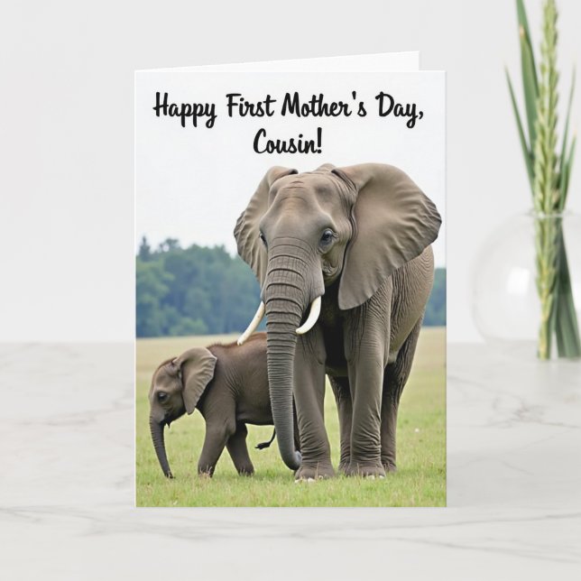 Leathery Elephant Family Card (Front)