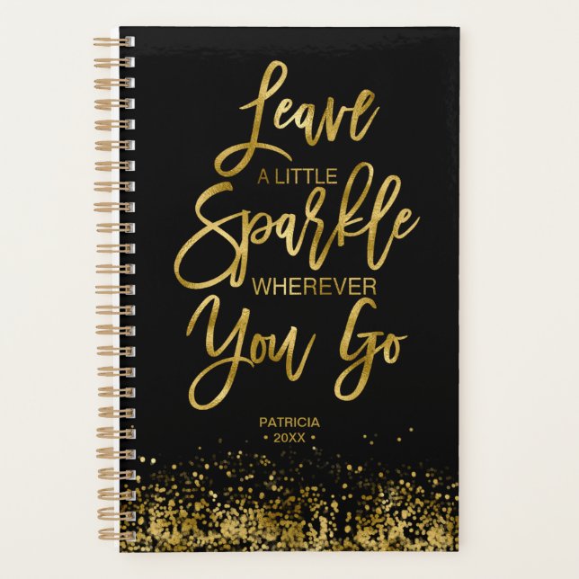 Leave A Little Sparkle Motivational Message Planner (Front)