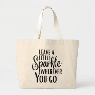 Leave a Little Sparkle Wherever You Go Cotton Canvas Tote Bag