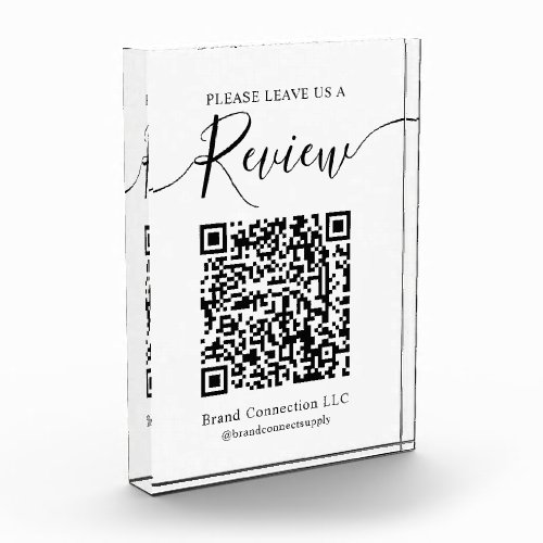 Leave a Review Custom QR Code Business Company Photo Block