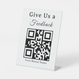 Leave a Review QR Code Business Pedestal Sign