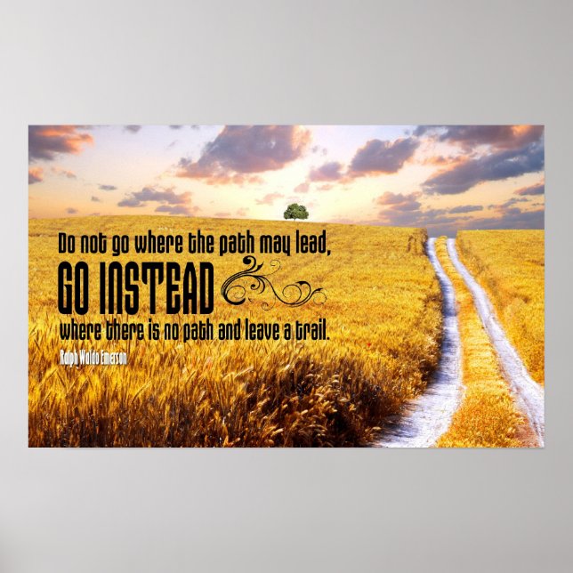 Leave a Trail Motivational Poster (Front)