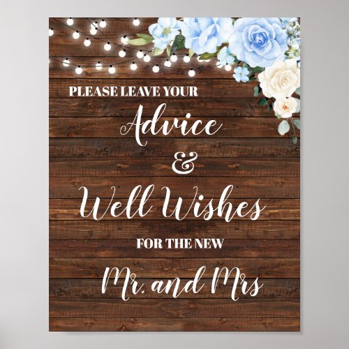 Leave Advice  well Wishes Wood Country Chic Sign