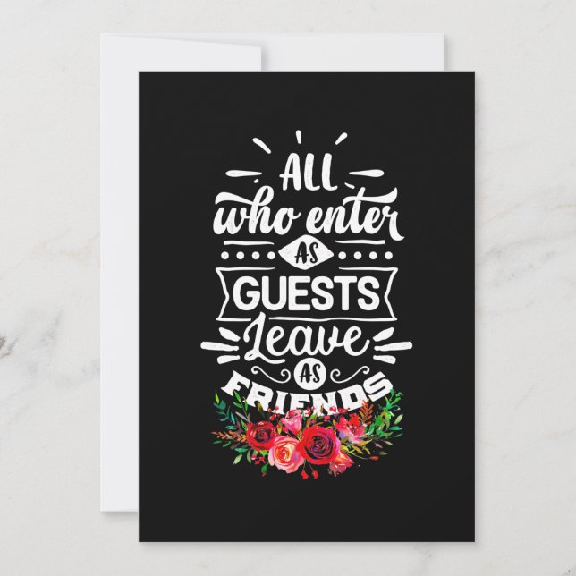 Leave As Friends Invitation (Front)