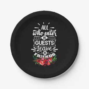 Leave As Friends Paper Plates