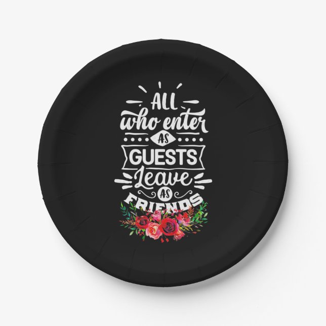 Leave As Friends Paper Plates (Front)