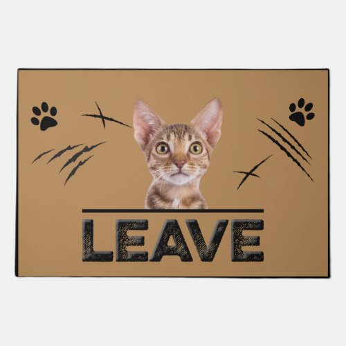 Leave Cat Doormat Pet Lover Gift Home leave Doormat
