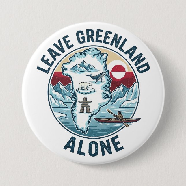 Leave Greenland Alone Button (Front)