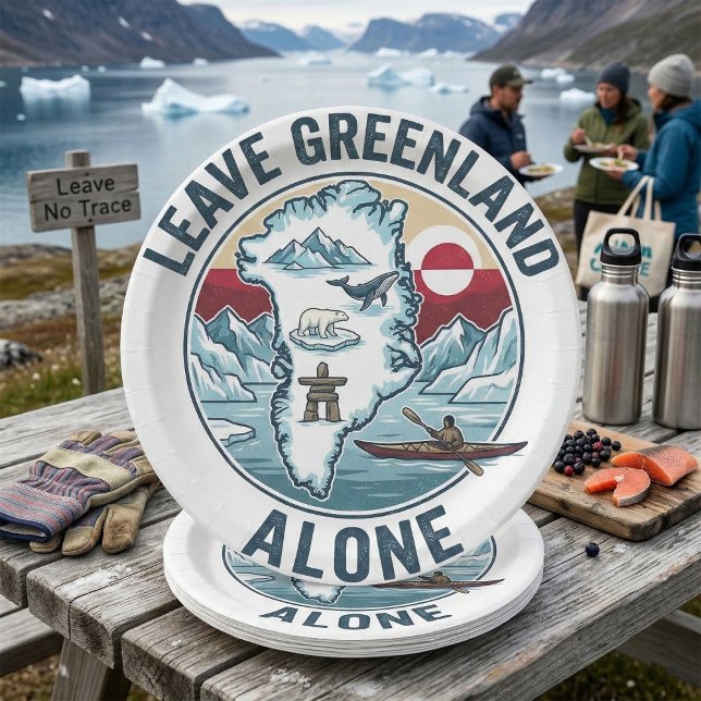 Leave Greenland Alone Paper Plates (Creator Uploaded)