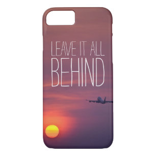 Leave it all behind sunset airplane wanderlust iPhone 8/7 case