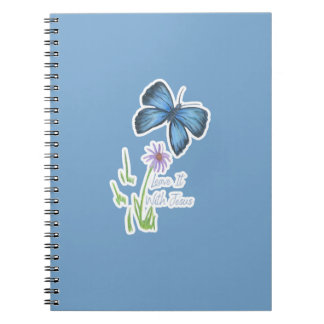 🦋 Leave It With Jesus Butterfly Notebook ✝️