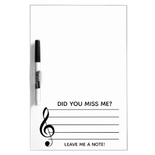 Leave me a Note Musical Dry Erase Board