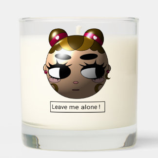 Leave Me Alone Cute Y2K Character Art Glass Jar Ca Scented Candle