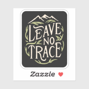 Leave no trace hiking sticker